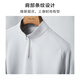 Mr. Cloth half zipper stand collar long sleeve T-shirt men's 2025 autumn and winter new fashion letter base shirt men's top BT16867 Light cloud gray M (170)