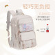 Japonés Juvenil High School Student School Bag Femenina de secundaria Mochila Gran capacidad Mochila Femenina de la escuela primaria Bolsa de hombro Mochila para alumnos del campus 12047 Hoshino Gray + 6 piezas Conjunto de muñeca de conejo