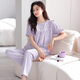 
MUJI COM unmarked muji pajamas for women in summer pure cotton short-sleeved trousers can be worn on the outside simple loose large-size home clothing set Z691 taro purple M Recommended 80-105 Jin [Jin equals 0.5 kg]