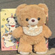 Yunya plush doll bouquet little bear gift for girls Chinese Valentine's Day gift children bear doll doll friends holiday birthday gift scarf bear + birthday hat + bouquet + gift bag