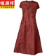 Hengyuanxiang High-End Mother носит ароматное облако Sha Mulberry Silk шелк 100% платья тяжелый шелк свадебного банкет Cheongsam среднего возраста и пожилые люди, покрывающие свой живот темно-зеленый 6629 шелковидный шелк Red Sha LJ L.