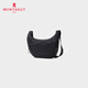 
Mengtejiao neutral fashion fabric new style crescent bag underarm bag versatile shoulder bag sports crossbody bag vitality dumpling bag black