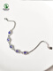 Chili Tanzanite Bracelet Women's S925 Silver Chain Light Luxury Niche Design High-end Blue Gemstone Bare Stone Inlaid Bracelet 01#s925 Silver Tanzanite Inlaid Bracelet