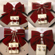 KZD Laohuang Cinjin Store Vêtements Red Velvet Bow Criffure Bridal Bride Boucle d'oreille Femme ACCESSOIRES DE CHEILS DE CHEVEUR DE MEUAUGES FEMMES 3-BOW EPIN