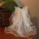 Er Jiagong Braut Kopfschmuck auf der Flucht Prinzessin Hochzeitskleidempfänger Registrierung Veil Dopple Wrinkle Bow Hochzeit Haarzubehör 6624 Veil (Entenbill Clip) unter 60 cm