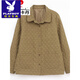 
Playboy (PLAYBOY) middle-aged mother casual literary short jacket for women in 2025 spring and autumn new large loose and fashionable thin jacket off-white XL 110-120Jin [Jin equals 0.5 kg]