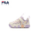 FILA children's sports shoes 2025 autumn new baby Velcro toddler shoes for boys and girls, light lavender purple/milk white-LG 26 inner length 16.0cm