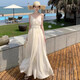 Miao Yijia White Kleid Frauenrock Sommer 2025 Neue High-End-Kleider am See
