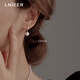 Lnieer Liu Yifei's same style pearl earrings 925 silver needle small fragrance ear jewelry light luxury 2025 new hot style high-end 8mm oil drop pearl earrings 925 silver needle