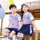 Chaomengcheng Primary School Uniforms Summer Children's Short-Sleeve Class Uniform Set Performance Clothes Kindergarten Clothes Summer Clothes Graduation Photo Customized 6623 Red Women's Set 100 Recommended height 90cm