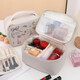 2025 New Cosmetic Bag Women's Portable Outing Storage Bag Large Capacity Cosmetic Bag Makeup Brush Partition Wash Bag Bestie Cat