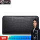 WILLIAMPOLO brand luxury Paul men's genuine leather bag wallet integrated large capacity crocodile pattern 2025 new clutch bags black - two rows of 24 card positions