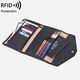 New passport bag for women 2023 new RFID multi-function air ticket certificate bag for men and women travel abroad passport clip black