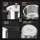 Konbach pressure cooker 316 food grade stainless steel household gas induction cooker universal one-piece explosion-proof pressure cooker upgraded version 316 steel 100kpa 22cm 6L