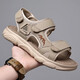 
Platini brand thick-soled sandals for men 2025 summer new fashion sports and casual beach shoes for men, non-slip sandals HHS9230 black 41 standard leather shoes size