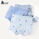 JiuSuiBan children's underwear boys' breathable boxer briefs for small and medium-sized children Modal non-clip PP boxer shorts 405037T