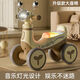 Tanbeinan Kinder Walker Car 0 bis 3 Jahre altes multifunktionales Kinderbalance-Auto 1-2-3 Jahre ohne Pedale und Allrad-Anti-Rolling-Männer und Frauen Magnolia Brown + Lighting Music + Battery Tools 2025 NEW-verbesserte Sitze