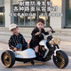 Coolpai Chi children's electric motorcycle with three-wheeled motorcycle can take a double-person child car stand-alone motorcycle motorcycle birthday gift [standard-white] 7A super power + foot throttle + hard wheel Bluetooth music + remote control self-driving
