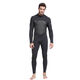 Zailu 15mm one-piece swimsuit men's warm and cold-proof wetsuit long-sleeved one-piece trousers sun protection wetsuit 1342 black 1 point 5mm M M