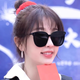 Neue Mode -GM -Sonnenbrille für Frauen trendy Internet Promi -Stars gleiche Sonnenbrille große Rahmen Schläbchen Brillen für Männer Outdoor Reisen schwarzer Rahmen grau Film