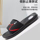 Huili Slippers New Home Flooring Trendy Wear-resistant One-Line Indoor Home Bathroom Bathroom Anti-Slip Men's Soft Sole [Fashionable and Versatile] Huili 3523 Black One Size Smaller 40 Shoe Size Smaller Please Buy One Size Large