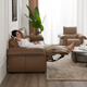 
CHEERS [offline store style] First class modern simple leather electric function zero wall sofa 13008 Three seats and three electric - brown [12157 one table and four chairs] Delayed delivery (see customer service for details)