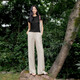 Eifli (eifini) eifli bingsi yamamoto pantalon pour les femmes 2025 printemps et été de style mince des gens qui portent des pantalons décontractés de lazy largement lâches en lin small version xl 125-140jin [Jin équivaut à 0,5 kg]