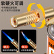 Beauty Elf Cassette Flamethrower Spray Gun Head Fierce Gas Tank Bottle Pure Copper Fire Gun Burning Pig Hair Portable Charcoal Fire Gun New Structure Pure Copper Head Can be Inverted + Soft and Hard Fire + 4 Gases