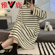 Yalu Breast Pad Nightgown For Women Pure Cotton Manches longues mignons Style de style princesse Internet Célébrité de grande taille Pyjamas lâche 2025 Nouveau printemps et automne CK-16853 XL [PALLESS PAD]