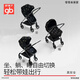 Good Kid (GB) hoher Landschaft Kohlefaser Kinderwagen Zwei-Wege-Gehen Baby 360 rotierende leichte Luxus-Schwan-Goldfeder kann sitzen oder liegen schwarzen Schwan GB826-118