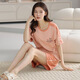 Yalu Summer Girls Kurzärärmische Shorts lässige Baumwollpyjamas Frauenanzug atmungsaktivem Schlaf koreanischen Stil Kleidung kann außerhalb von 9854 m getragen werden