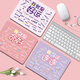 Fansong Creative Text Museus Pad Computer Office Desktop Pad Girls Ins Keyboard Pad Simple Student Desk Game Game Office Game Matón de mouse Pad, mouse cuadrado MV-1478 3mm 260x210mm