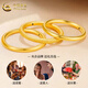China Gold (CHINA GOLD) 18K gold Sansheng III ring for women new plain ring Valentine's Day birthday gift for girlfriend and wife 18k plain ring about 0.3g No. 12 + rose gift box