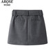 Viainosqinenosshiman tienda insignia oficial 2025 Spring Nuevo producto Cinturón casual falda falda mujer 3523 humo gris humo gris s