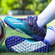 
HKCANTORP2024 new children's football shoes for students boys Falcon TF broken nails Velcro women's breathable training shoes 6199 black and blue broken nails 29