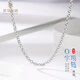 Cuihua pt950 interlocking O-shaped platinum necklace, simple and versatile plain chain for women, birthday gift for girlfriend and wife, about 16g