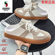 Western Camel (Vancamel) Marque authentique les pantoufles de baotou pour les hommes en usure d'été et conduite à l'épreuve des odeurs paresseuses pédales semi-travel Sports de chameau authentique 826 Gray blanc 42
