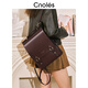 Kouyi Cnoles Kouyi retro college style backpack for women 2025 new schoolbag female college student large capacity commuting bag latte brown