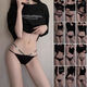 Sexy underwear open, sexy black underwear flirting large size thong panties passionate women's suit one size 80140 size 1 Isabella