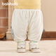 Balabala children's clothing baby pants children's trousers baby 2025 winter clothing boys and girls sweatpants polar fleece thickened fashion milk white 90