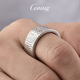 GsunG platinum PT950 men's ring, exquisite design, ancient hammer pattern wide ring, pure platinum simple men's ring, contact before bidding, price by gram