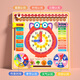 Shantoulin pueblo 6-en-1 tablero de relojes para niños tablero de construcción de madera rompecabezas rompecabezas rompecabezas cognición meteorológica educación temprana juguetes de reloj de madera-ily