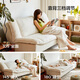 Lin's Home Cream Style Sofa Bed Foldable and Dual-Purpose 2025 New Small Apartment Single Living Room Lin's Wood Industry G024