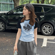 Playboy (Playboy) Frauen reines Baumwoll-Kurzärärmel-T-Shirt für Frauen 2025 Sommer Neues Design Nische Koreaner Loose Raglan Ärmel