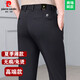 Pierre cardin casual pants for men's middle-aged spring and autumn thin autumn and winter thickened straight pants high waist new markless business iron-free trousers 16861-blue [Winter plus velvet] Thickened 29 Waist circumference 2 feet two recommended 100-110 Jin [Jin equals 0.5 kg]