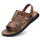 Spider King (Spider King) Spinnenking-Sandalen für Männer 2025 Sommer neuer Leder Beachschuhe Weiche Sohle Außen mit Dual-Purple Cool braun Z6623 38