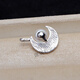 S925 sterling silver gold natural freshwater real pearl moon pendant pendant pendant shell inlaid silver pendant + sterling silver chain
