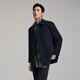 YOUNGOR Men's Coat Men's Wool Cashmere Blended Back Pants Business Coat Goose Down Liner Warm and Comfortable 2025 New Product Navy VYSY01N998FFA L 175/96A (Recommended 140-150 Jin Jin equals 0.5 kg)