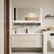 Kohler 16855 bathroom cabinet ceramic integrated basin 75/85/95/105/115 bathroom hand wash basin cabinet combination 75CM walnut pendant cabinet + intelligent comprehensive mirror cabinet combination (