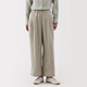 MUJI (MUJI) Style pour femmes, pantalon de version à largeur de chanvre, pantalon décontracté pour femmes, pantalon, pantalon large, 25 ans de style d'été, vêtements pour femmes, jaune clair (155/62a)